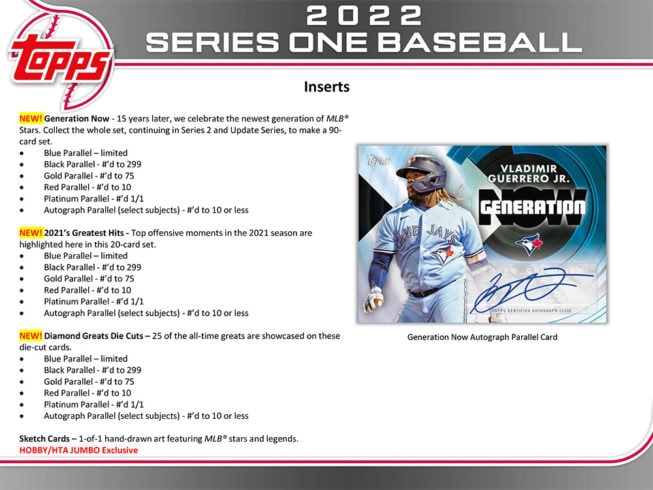 2022 TOPPS SERIES 1 BASEBALL JUMBO BOX Breakaway Sports Cards
