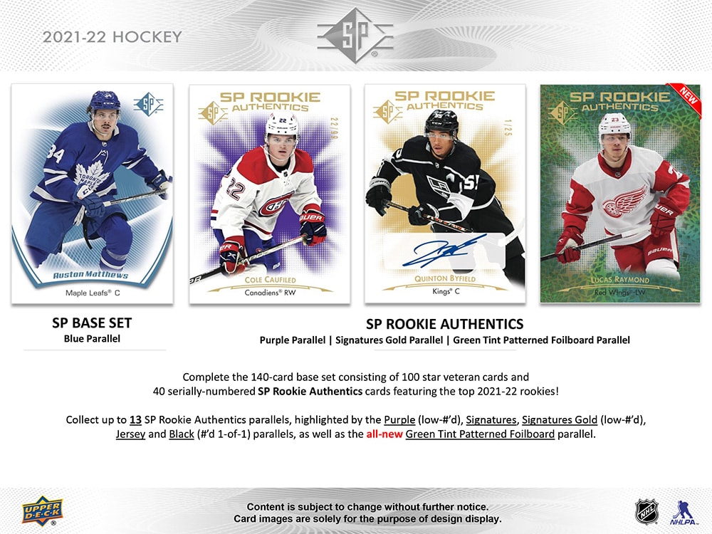 202122 UPPER DECK SP HOCKEY BLASTER BOX Breakaway Sports Cards