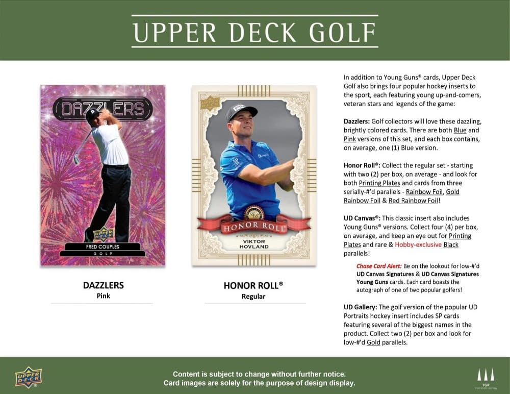 2024 UPPER DECK GOLF HOBBY BOX Breakaway Sports Cards