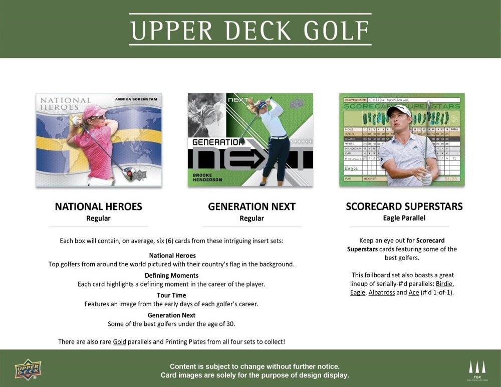2024 UPPER DECK GOLF HOBBY BOX Breakaway Sports Cards