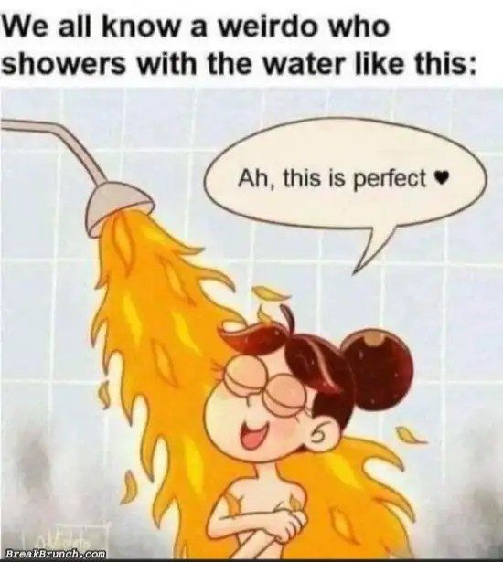 Shower with hot water BreakBrunch