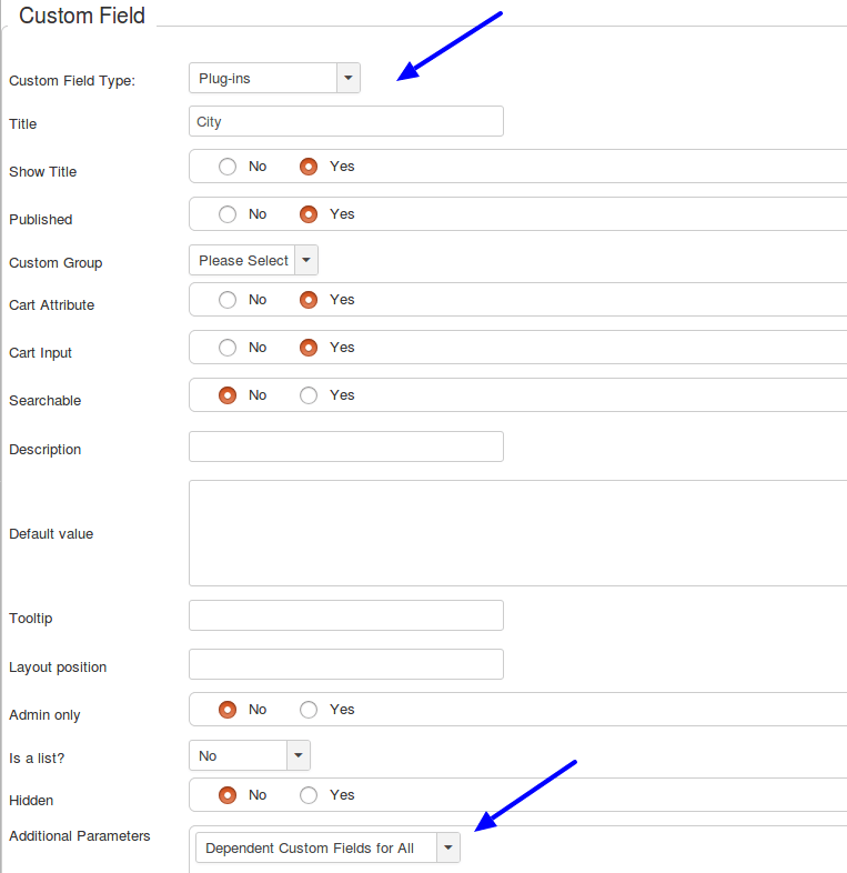 Documentation Dependent Custom Fields For All