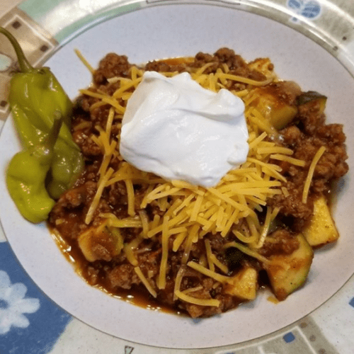 Low Carb Zucchini Chili Breakfast With Amy