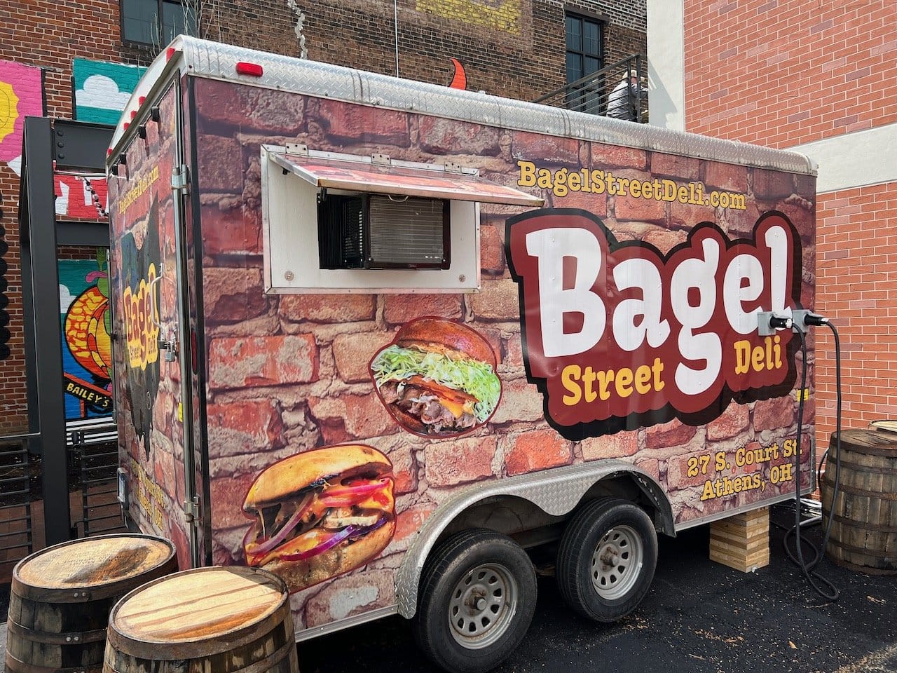 Athens' Bagel Street Deli Opens Cart at Jackie O's on Fourth Breakfast With Nick