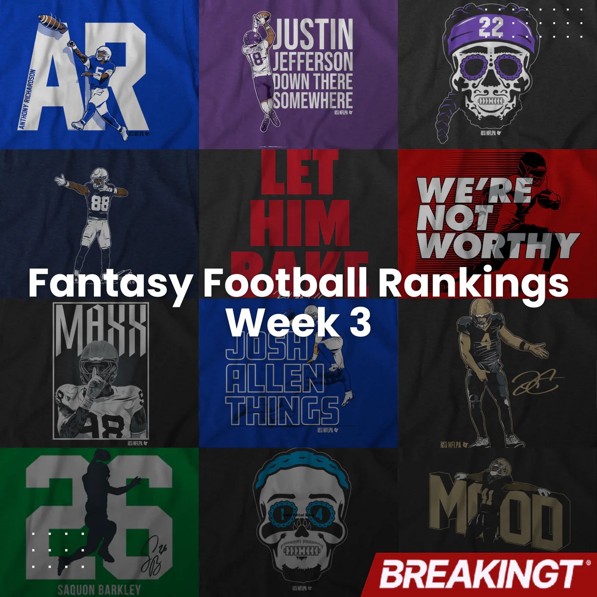 Week 3 Fantasy Football Rankings Top 10 at Each Position BreakingT