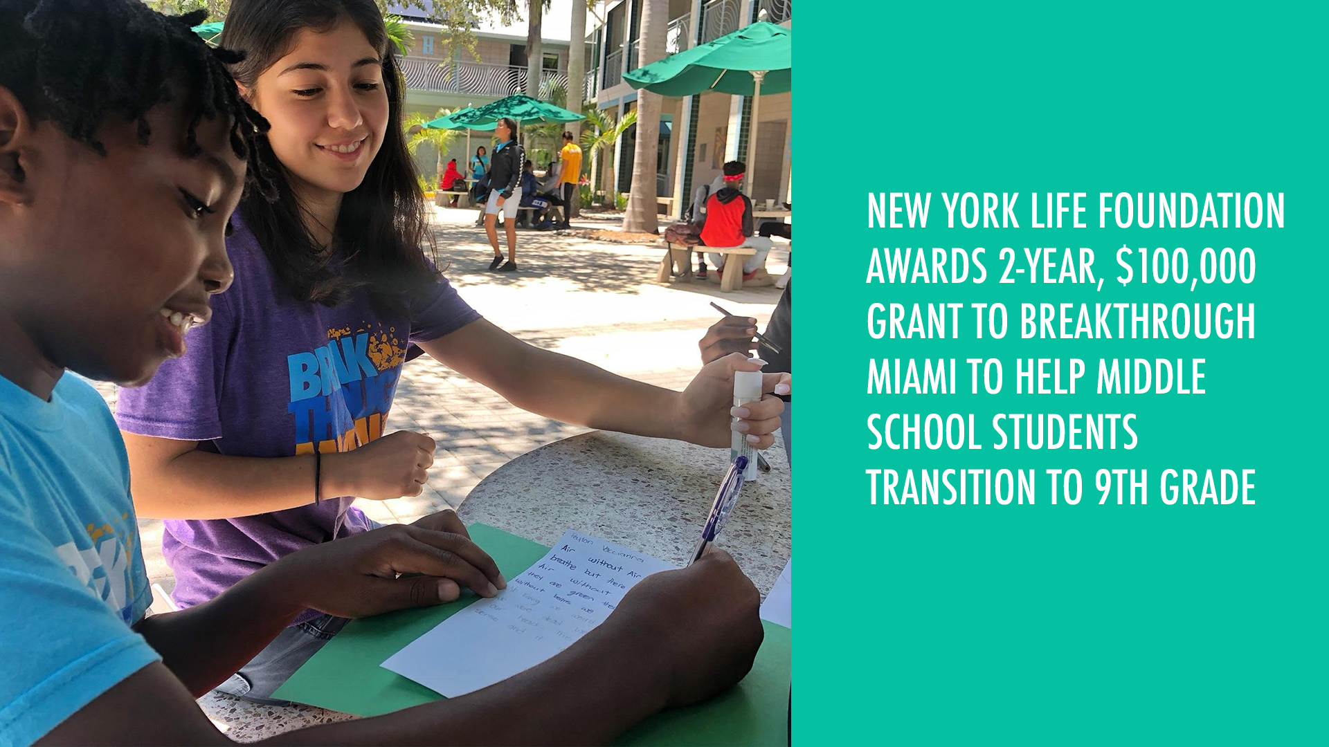 New York Life Foundation Award Breakthrough Miami