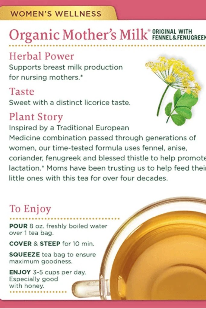 How to Use Mother's Milk Tea Breastfeeding Needs