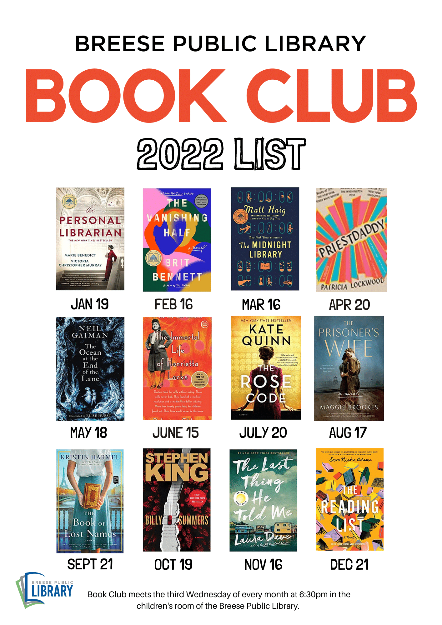 Adult Book Club Breese Public Library Breese, Illinois