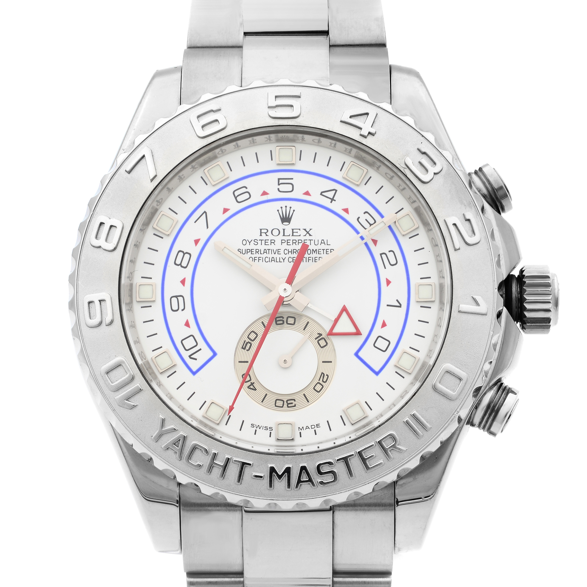 Rolex YachtMaster II 18K White Gold Platinum Automatic Mens Watch