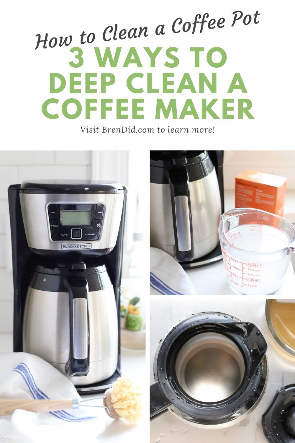 How to Clean a Coffee Pot 3 Ways to Deep Clean a Coffee Maker Bren Did