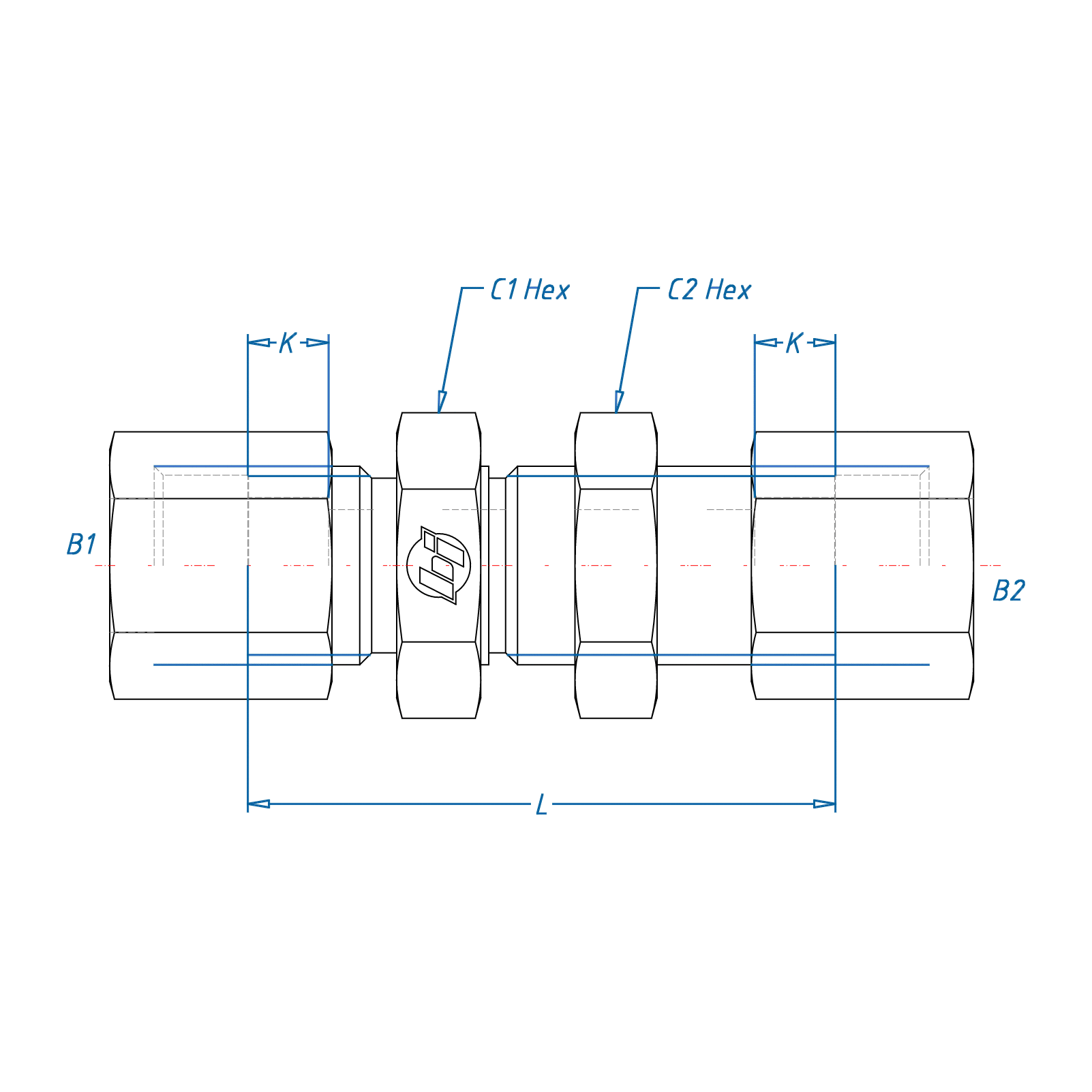Brennan BT-BT Bulkhead Union Flareless Bite Type C2700