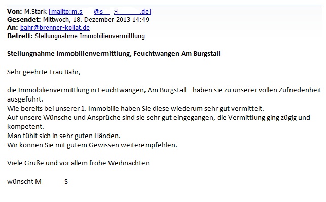 brenner IMMOBILIEN GmbH Kundenstimmen Referenzen Verkäufer