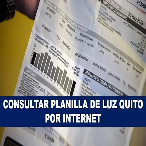 ¿Cómo imprimir la planilla de luz Quito? 2024