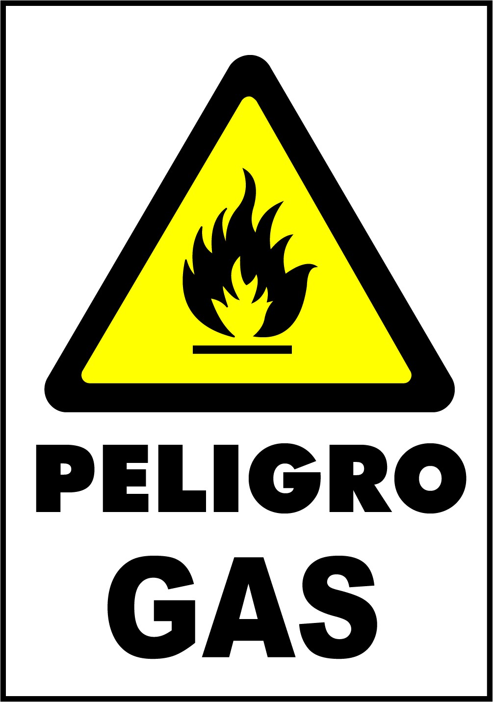 Cartel Peligro Gas