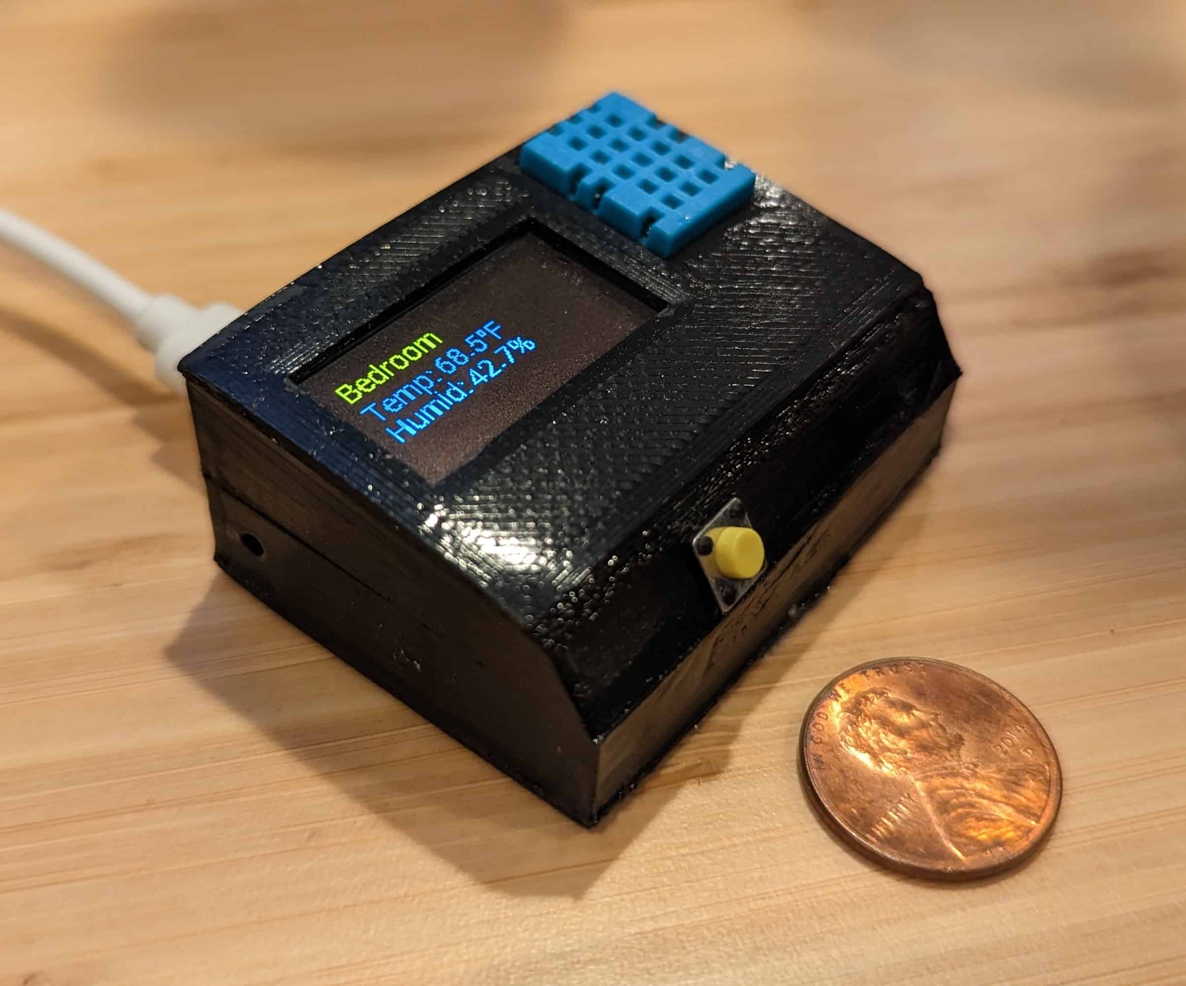 GitHub bdurrett/esphometemphumidOLED esphome project to measure