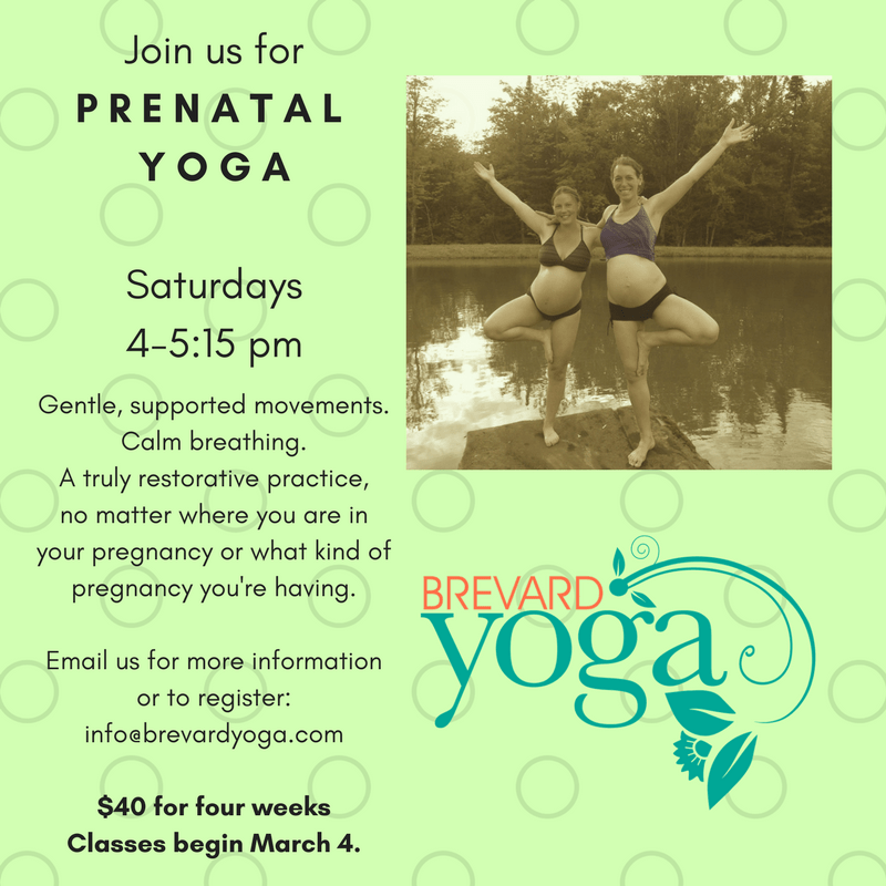 prenatal flyer Brevard Yoga