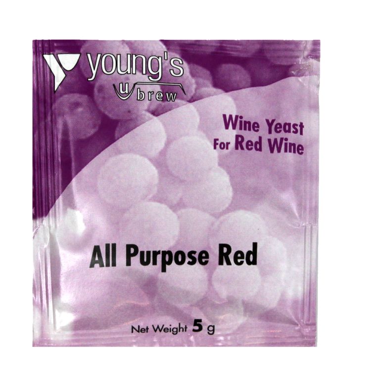 Young's All Purpose Red Wine Yeast Sachet 5g Brew At Home