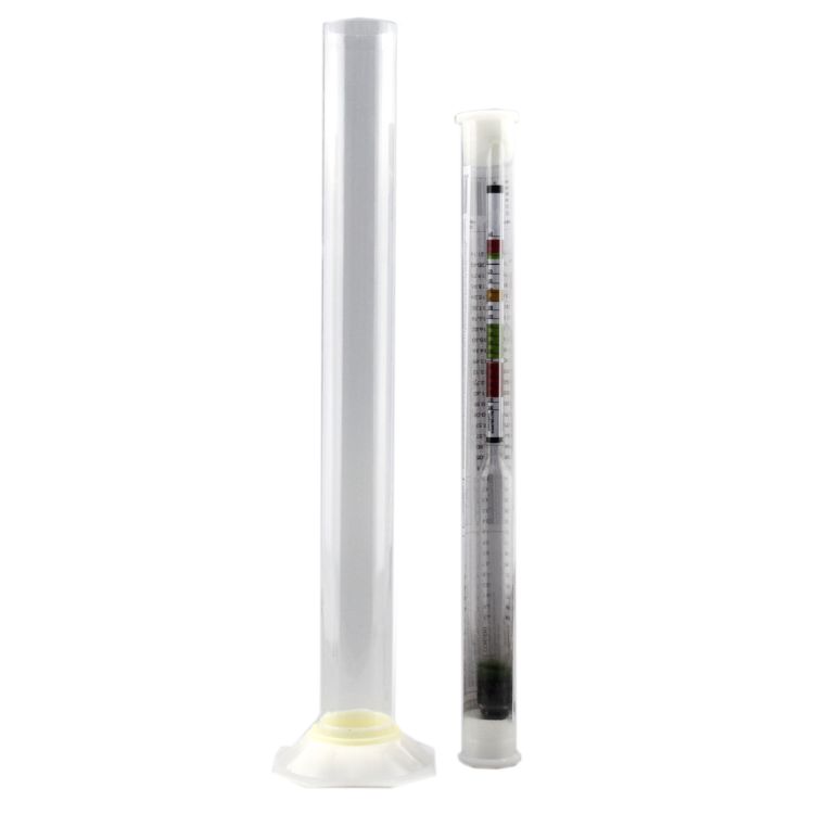 Alla ‐ Wine & Beer Hydrometer With Plastic Trial Jar Brew At Home