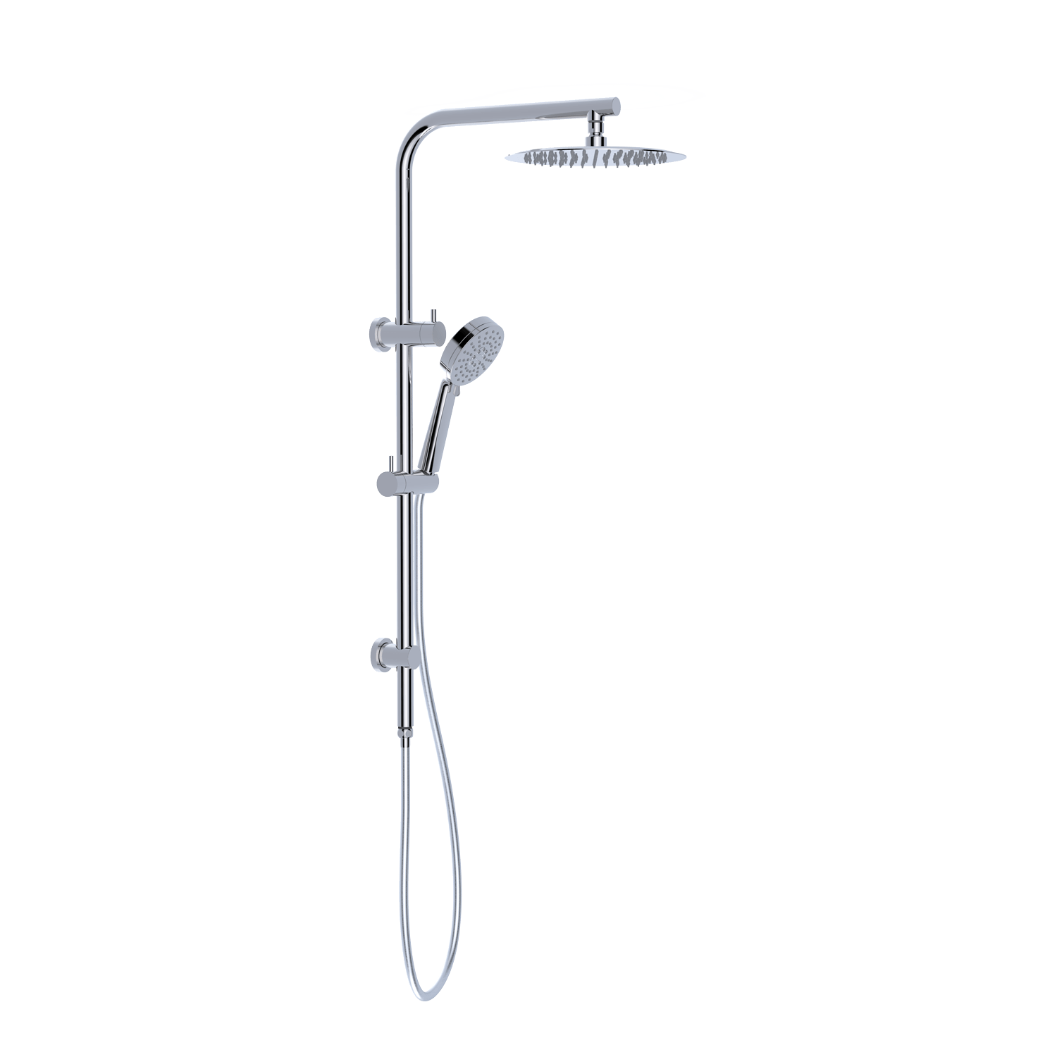 CHOICE DELUXE TWIN SHOWER ROUND CHROME Brewers Tapware