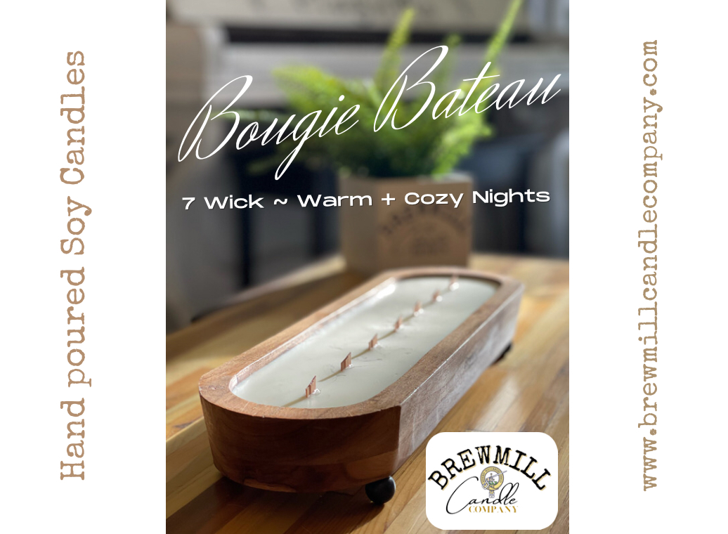 Bougie Bateau Candle Boat 7 Wick 32 oz BrewMill Candle Company