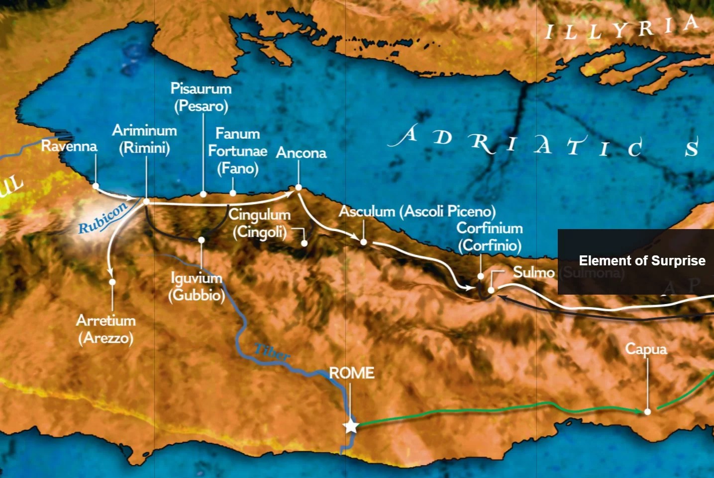Ancient Greece Map Rubicon River The Rubicon How Julius Caesar Started a Big War by Crossing a Small Stream