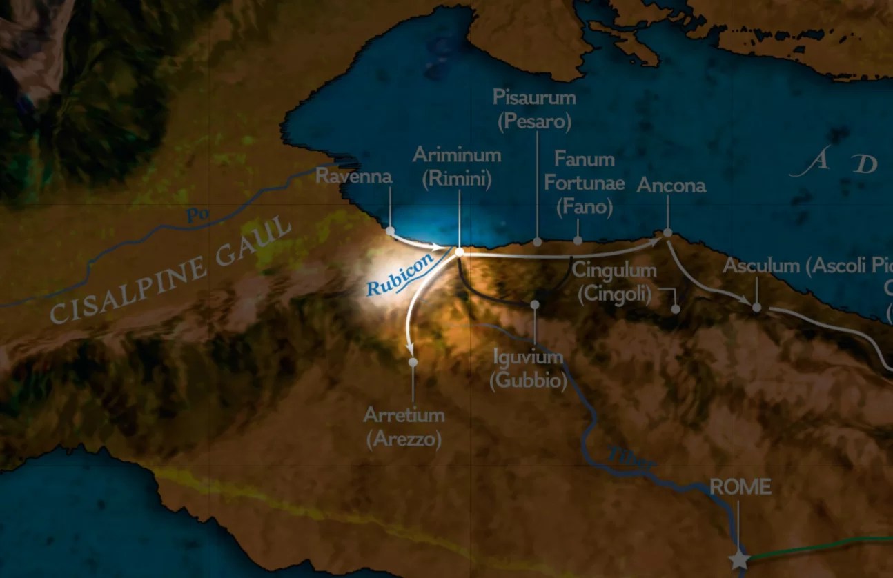Ancient Greece Map Rubicon River The Rubicon How Julius Caesar Started a Big War by Crossing a Small