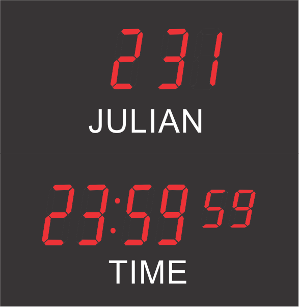 DuraTime HP (High Precision) Digital Julian Calendar Clocks are