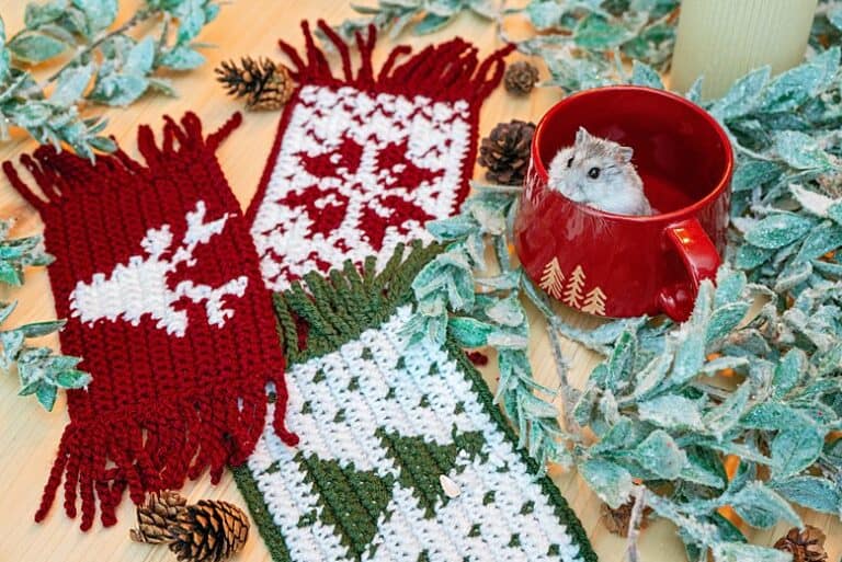 How to Crochet a Coaster / Mug Rug For Christmas Briana K Designs