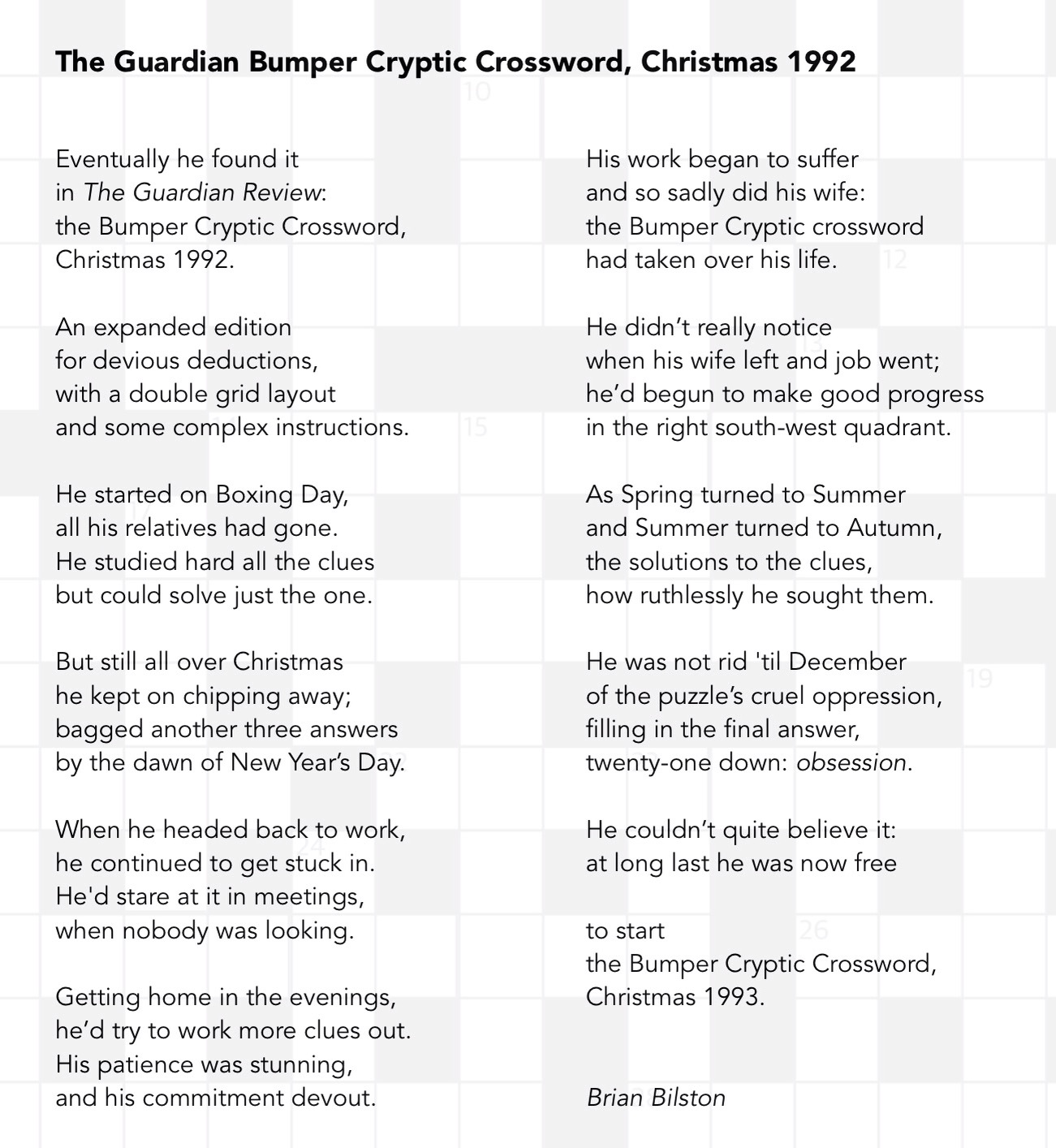 See more ideas about advent, advent calendar, christmas advent. Brian Bilston S Poetry Advent Calendar Brian Bilston S Poetry Laboetry