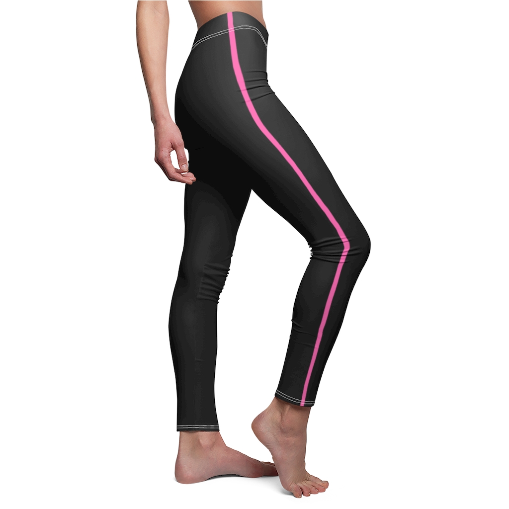 Black Leggings With Pink Stripe Brian Bula!