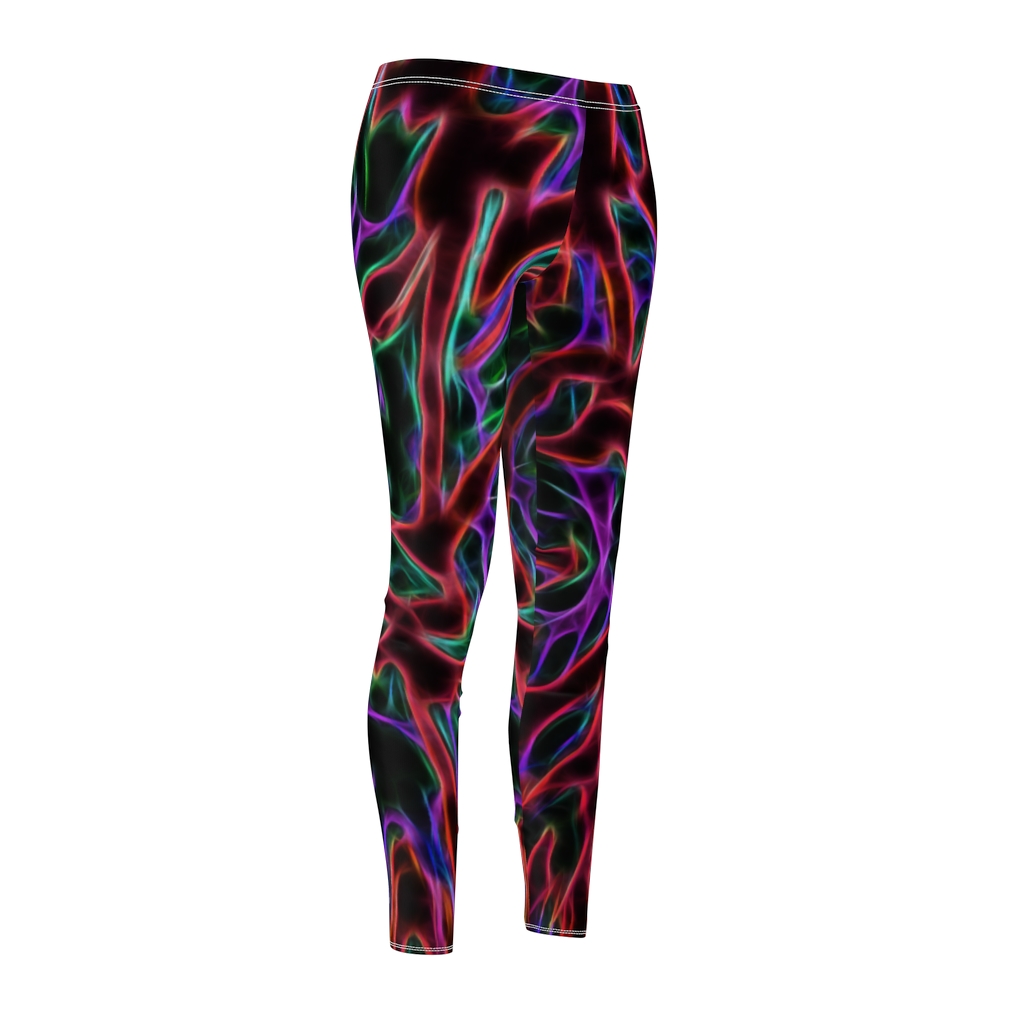 Wild Abstract Red Leggings Yoga Workout Pants Brian Bula!