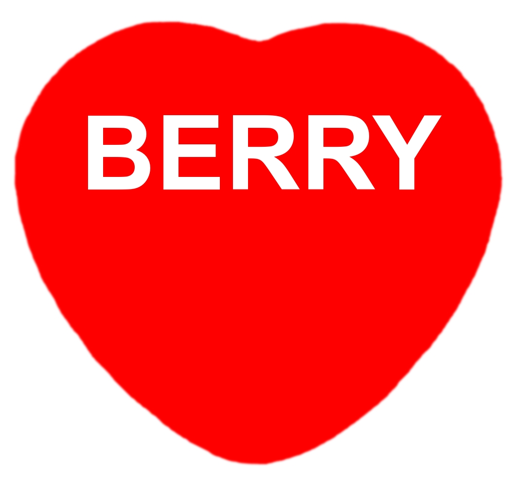 I Love Berry Button. Fun Heart Shaped Button for Berry Family Members Brian Bula!