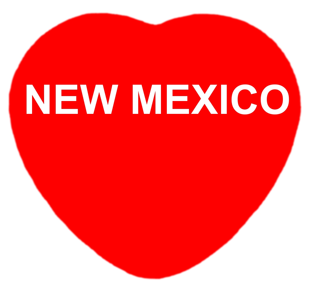 I Love New Mexico Button. Fun Heart Shaped Button Brian Bula!