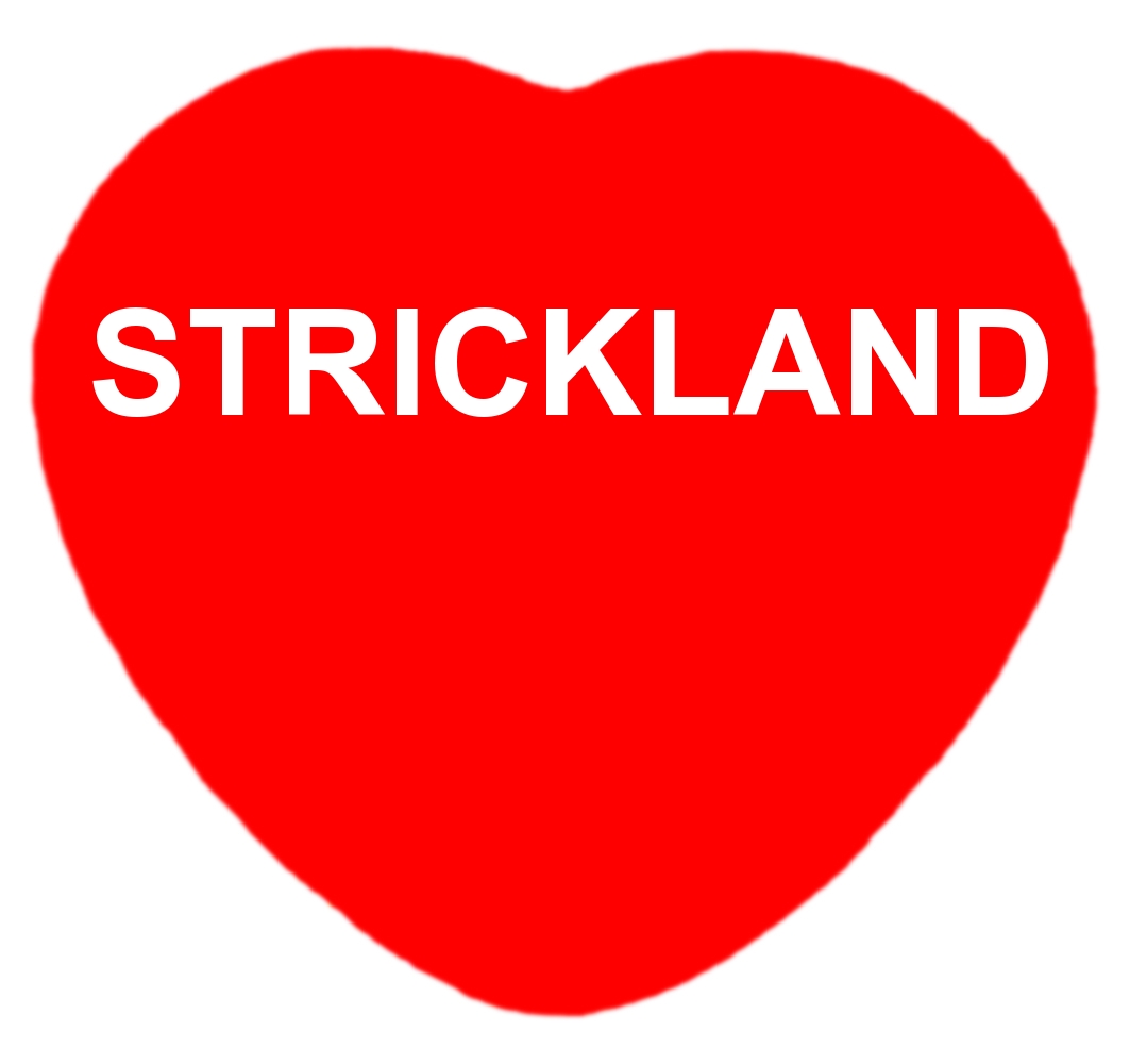I Love Strickland Fun Heart Shaped for Strickland Family