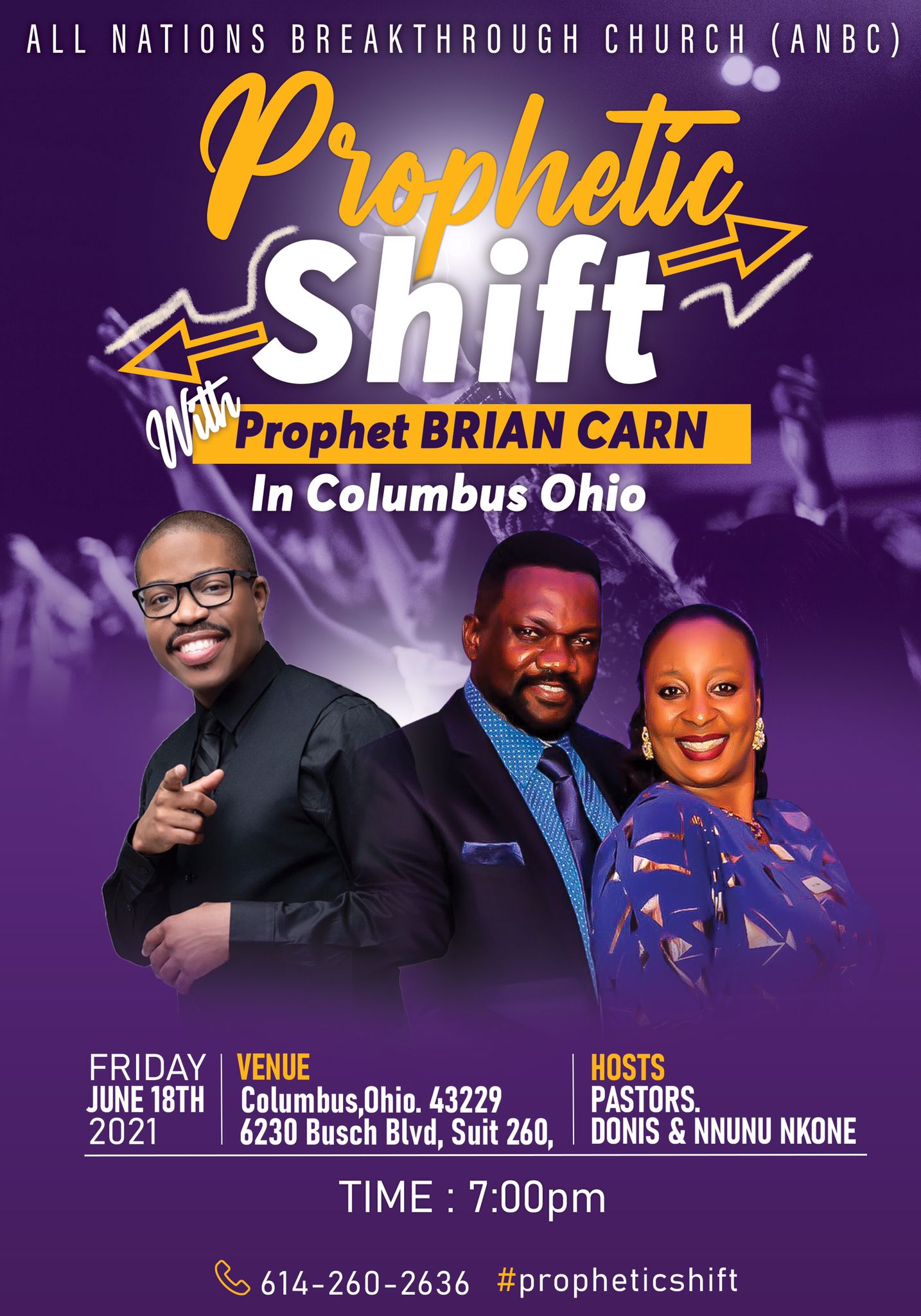 Prophetic Shift Service (Columbus, OH) Brian Carn Ministries