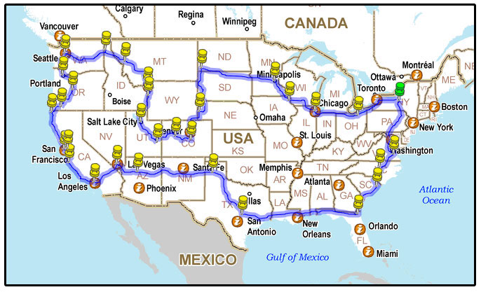 Best Road Trip Map Drivelapse Usa – 2 Months, 12,225 Miles Across The Us And Back – Briandefrees.com