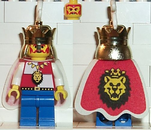 Bricker LEGO Minifigure cas060 Royal Knights King, with cape and blue legs