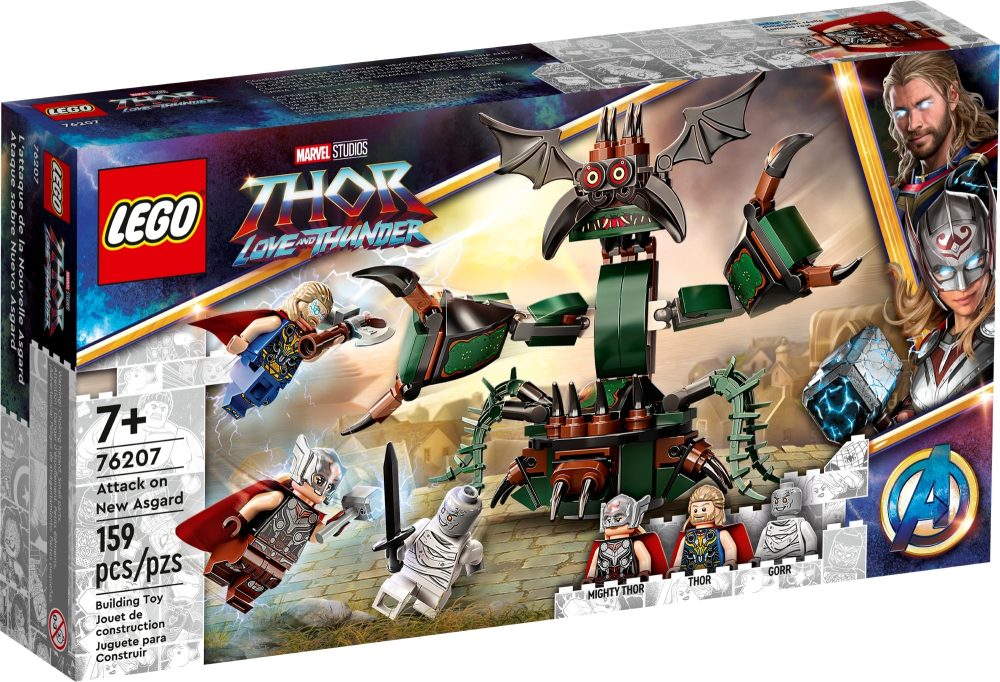 Nuevo set LEGO MARVEL Thor Love and Thunder: Ataque sobre Nuevo Asgard (76207)