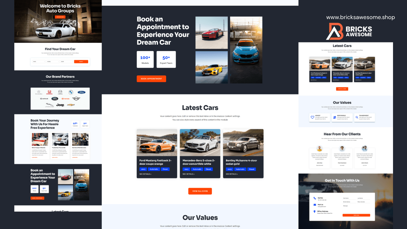 Bricks Car Dealer Layout Bricks Layouts, Child Themes and more...