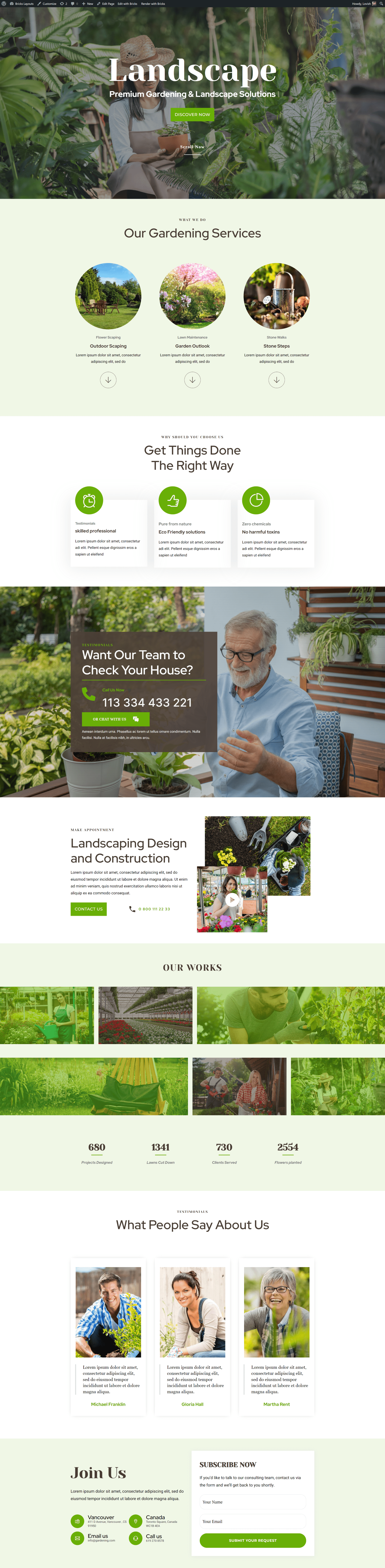 Bricks Gardening Layout Bricks Layouts, Child Themes and more...