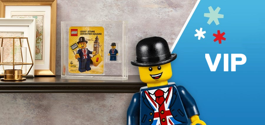 VIP Sweepstake LEGO Store London Lester Minifigure BricksFanz
