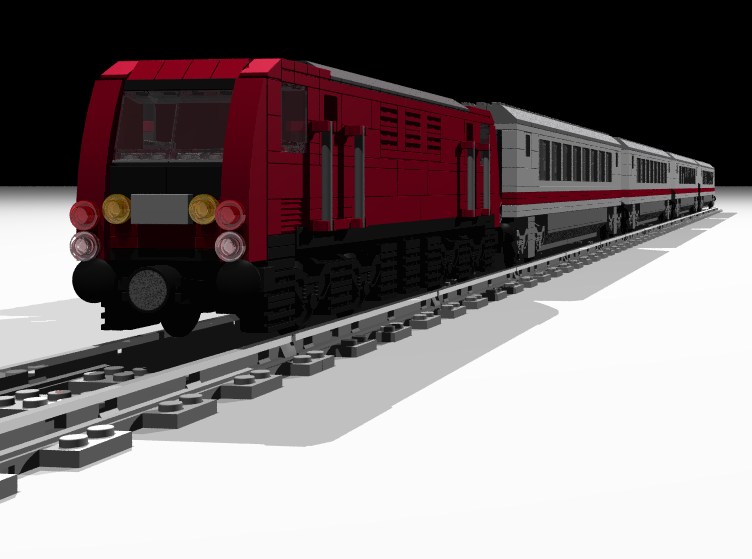 Brickshelf Gallery Deutscher InterCity mit fiktiver Diesellok.
