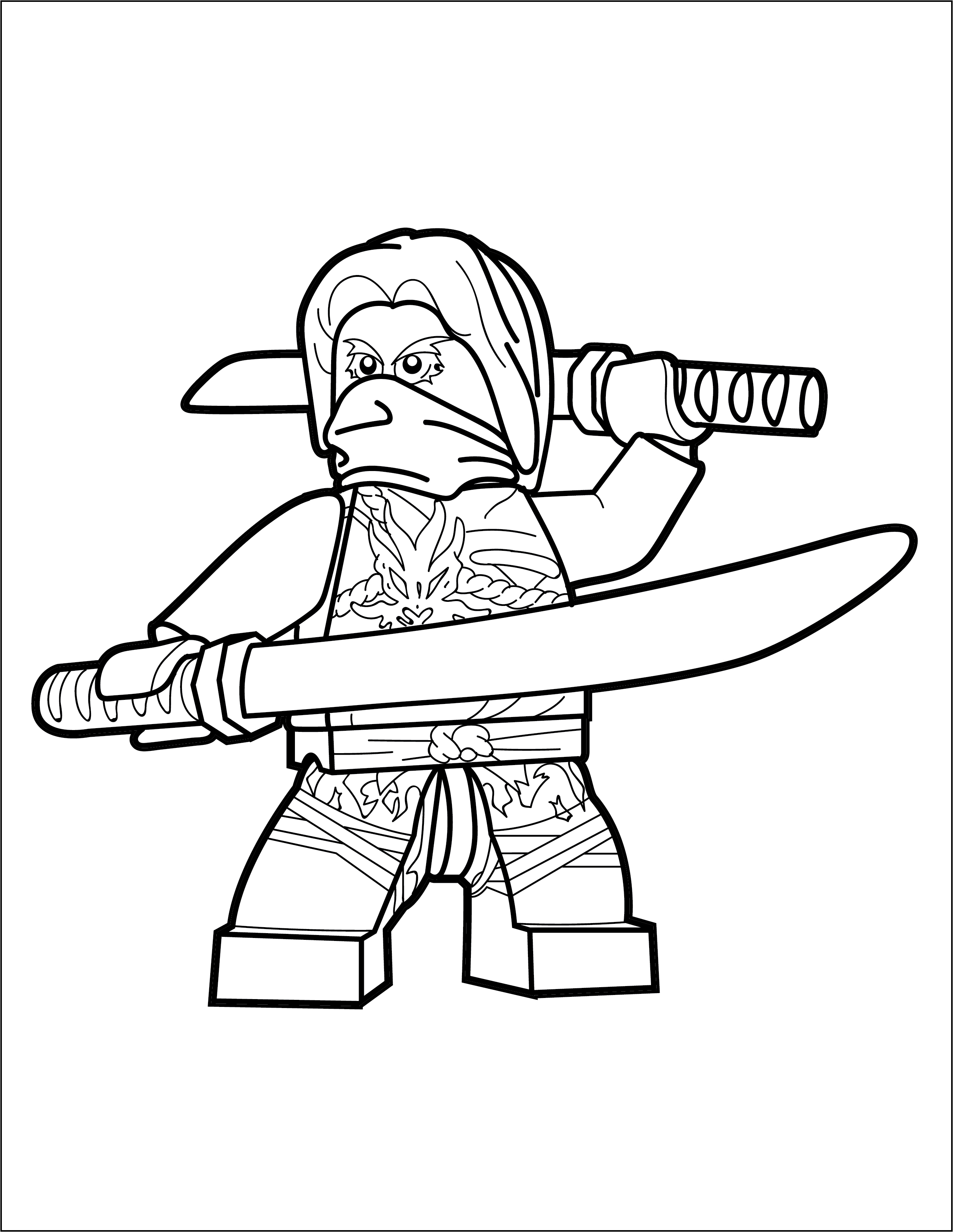 Ninjago Cole Colouring Page