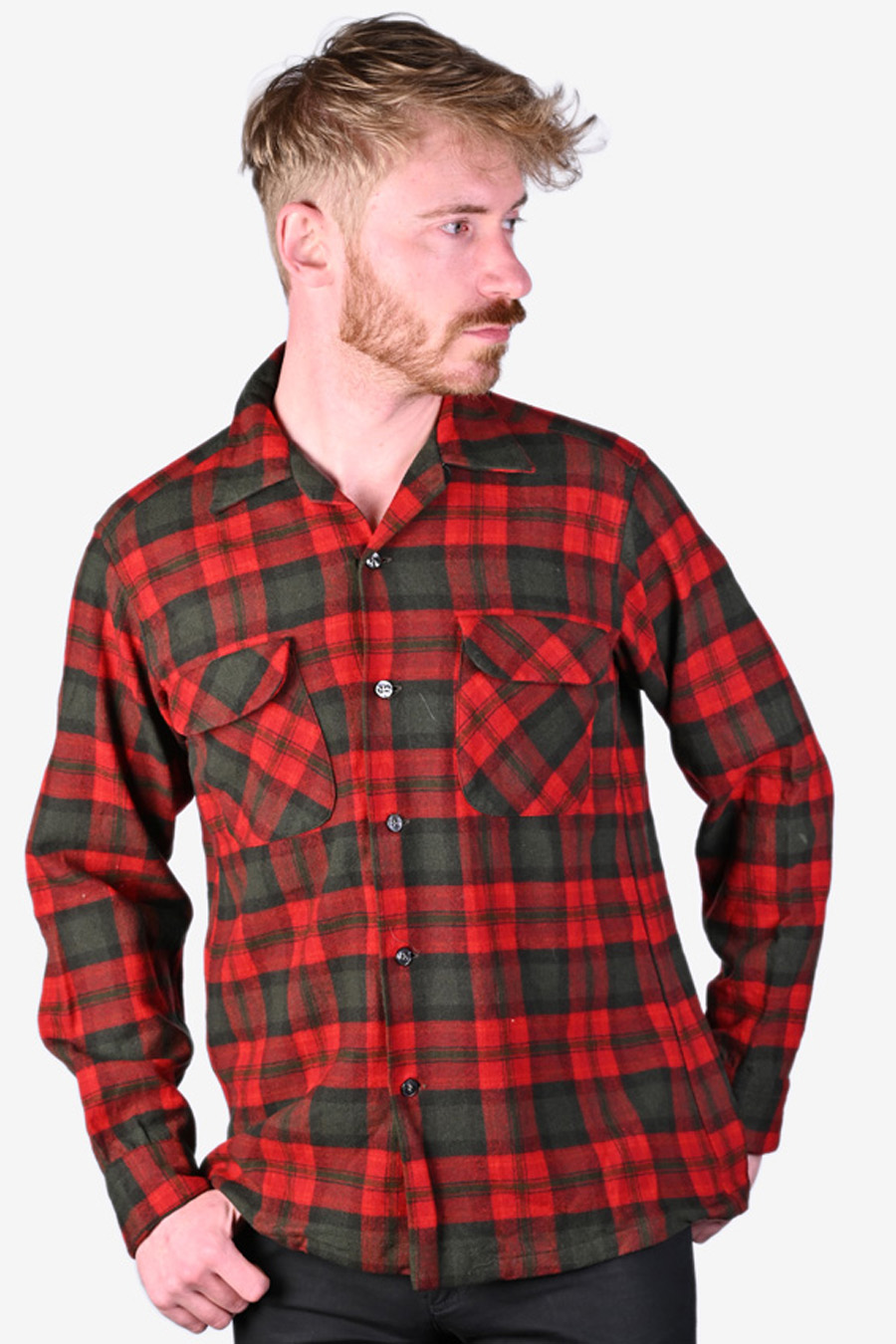 Vintage 1960's Pendleton Shirt Size S Brick Vintage