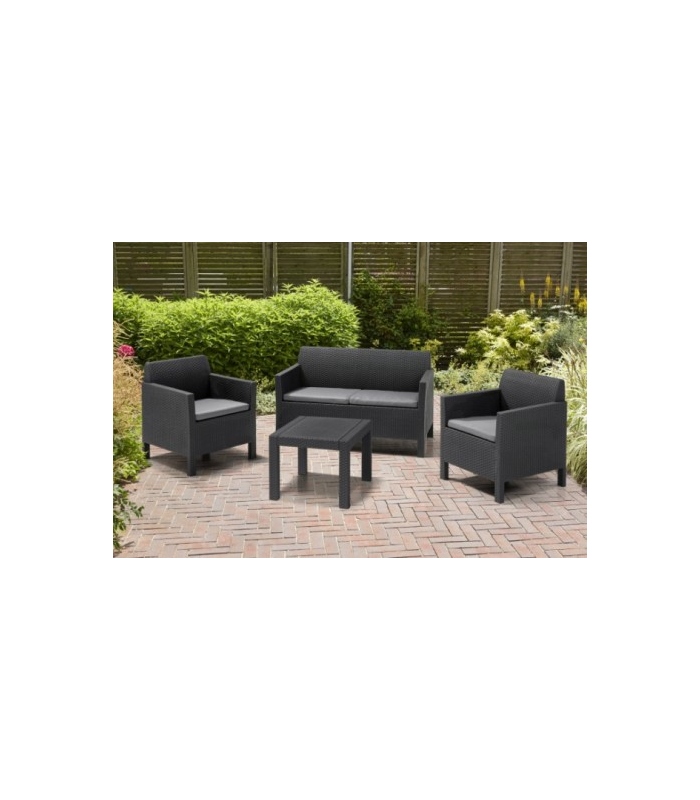 Comprar Mueble jardín 4 piezas grafito CURVER Online Bricovel