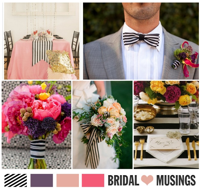 Chic Ways To Incorporate Black & White Stripes Into Your Wedding {Part