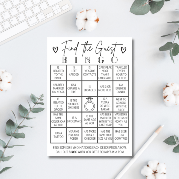 Bridal Shower Bingo Games With Free Printable Bridal Shower 101
