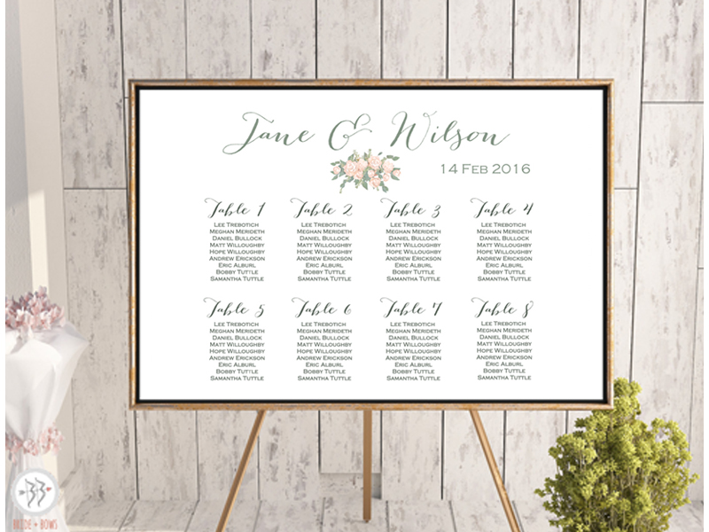 Custom Wedding Seating Chart Free Wedding Seating Charts