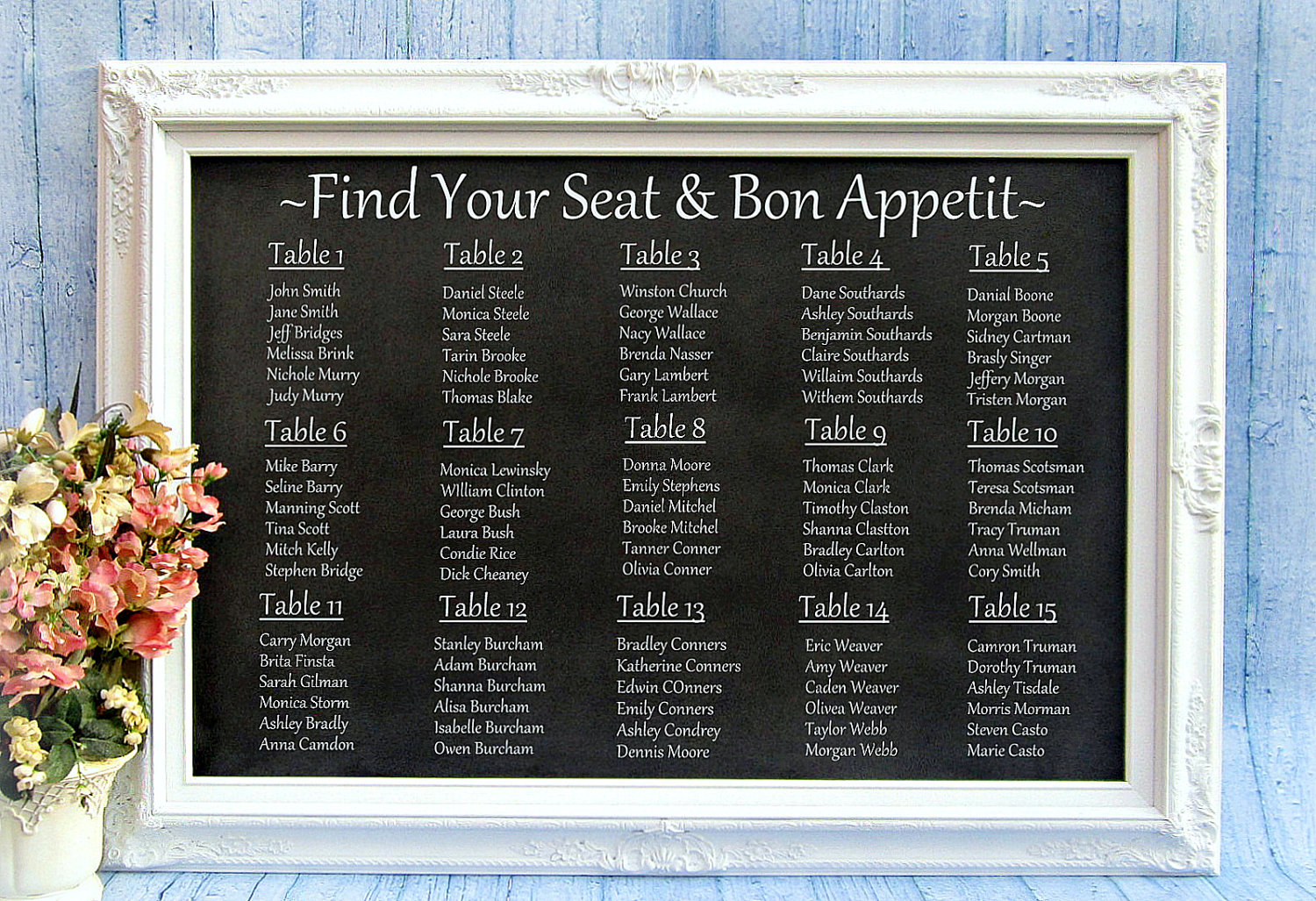 Reception Seating Charts 101