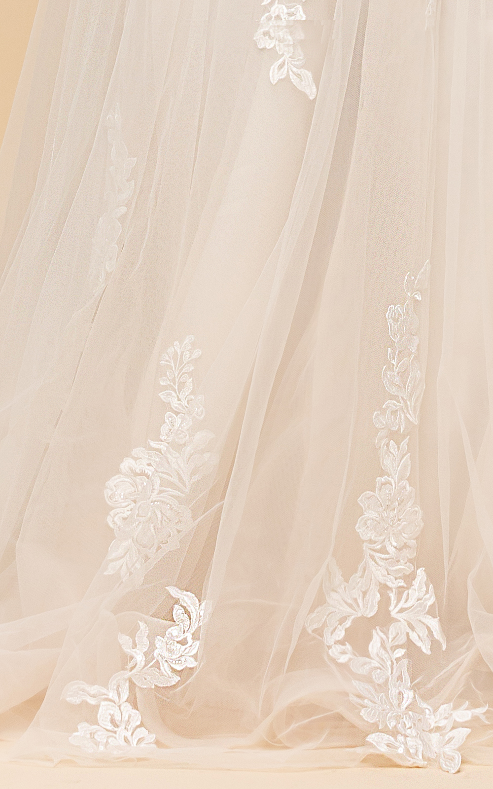 Ball Gown Offtheshoulder with Floral Lace Embellishments Wedding